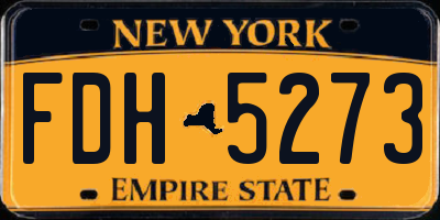 NY license plate FDH5273