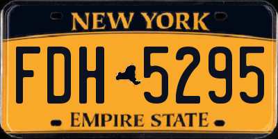 NY license plate FDH5295