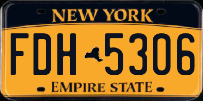 NY license plate FDH5306