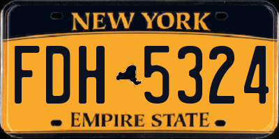 NY license plate FDH5324