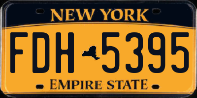NY license plate FDH5395
