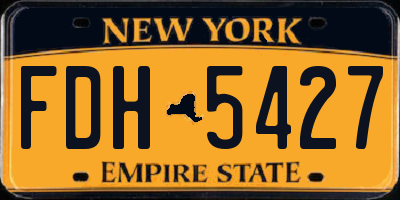 NY license plate FDH5427