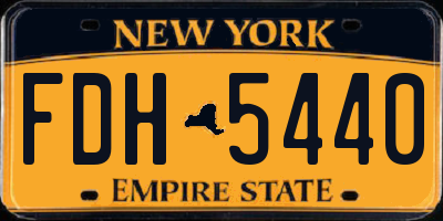 NY license plate FDH5440