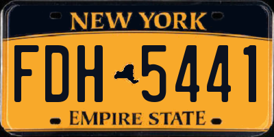 NY license plate FDH5441