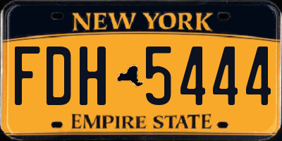 NY license plate FDH5444
