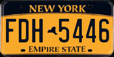NY license plate FDH5446