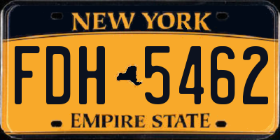 NY license plate FDH5462