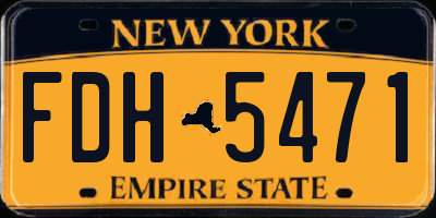 NY license plate FDH5471