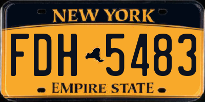 NY license plate FDH5483