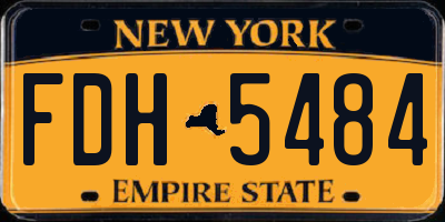 NY license plate FDH5484