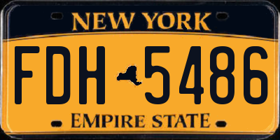 NY license plate FDH5486