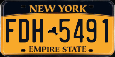 NY license plate FDH5491