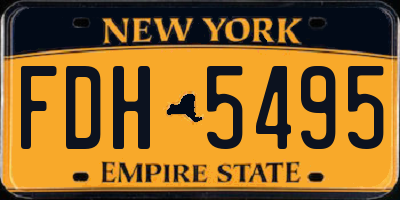 NY license plate FDH5495