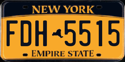 NY license plate FDH5515