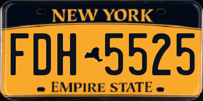 NY license plate FDH5525