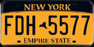 NY license plate FDH5577