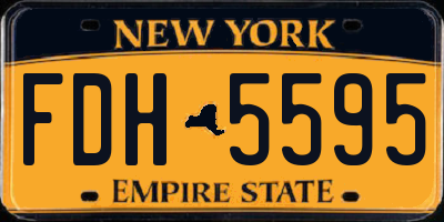 NY license plate FDH5595