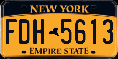 NY license plate FDH5613