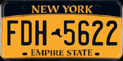 NY license plate FDH5622