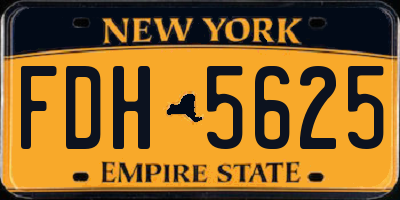NY license plate FDH5625