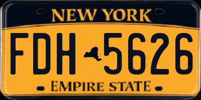 NY license plate FDH5626
