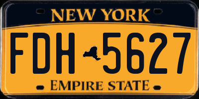 NY license plate FDH5627