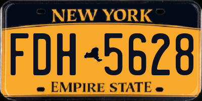 NY license plate FDH5628