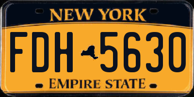 NY license plate FDH5630