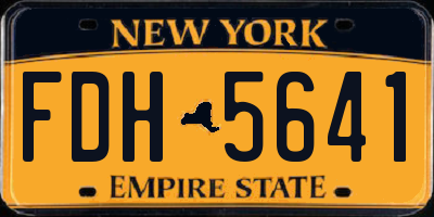 NY license plate FDH5641