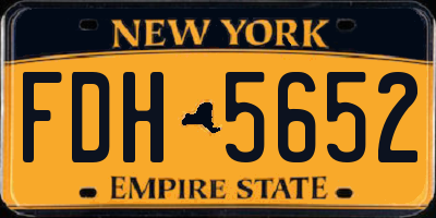 NY license plate FDH5652