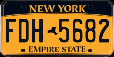 NY license plate FDH5682