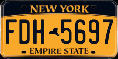 NY license plate FDH5697