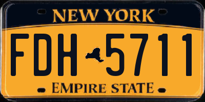 NY license plate FDH5711