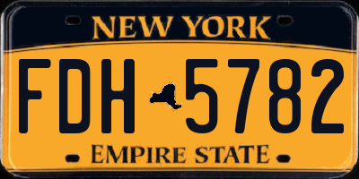 NY license plate FDH5782