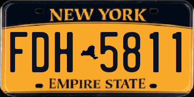 NY license plate FDH5811