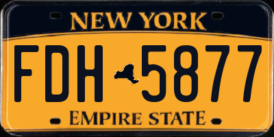 NY license plate FDH5877