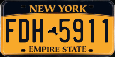 NY license plate FDH5911