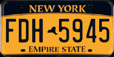 NY license plate FDH5945