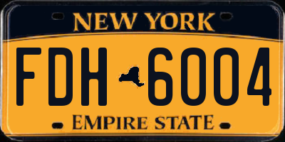 NY license plate FDH6004