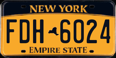 NY license plate FDH6024