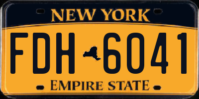 NY license plate FDH6041
