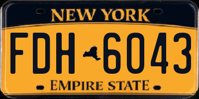 NY license plate FDH6043