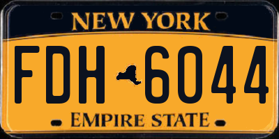 NY license plate FDH6044