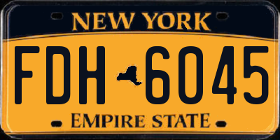 NY license plate FDH6045