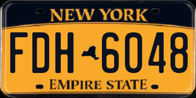 NY license plate FDH6048