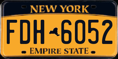 NY license plate FDH6052