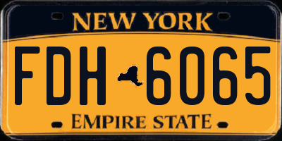 NY license plate FDH6065