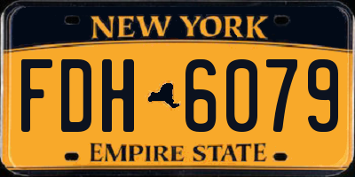 NY license plate FDH6079