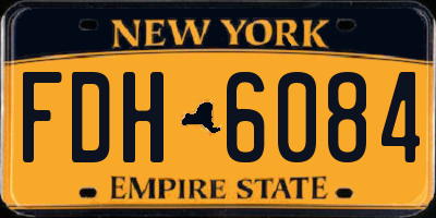 NY license plate FDH6084