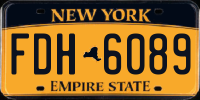 NY license plate FDH6089